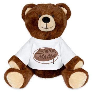 Super Mama - MiniFeet® RecycelBär® Braun - Weiß - Vorne