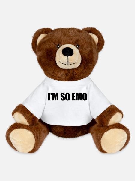 Im so emo - MiniFeet® RecycelBär® Braun - Weiß