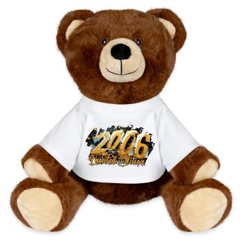 Edition Limitée Année de Naissance 2006 Anniversaire - Nounours RecycelBär® marron - blanc - Devant