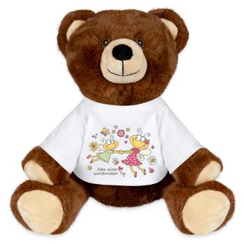 Butterfly Dance - MiniFeet® RecycelBär® Teddy Bear Brown - white - Front