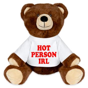 Hot person irl - MiniFeet® RecycelBär® Teddy Bear Brown - white - Front