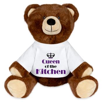 Women's Cooking Apron - MiniFeet® RecycelBär® Teddy Bear Brown - white - Front