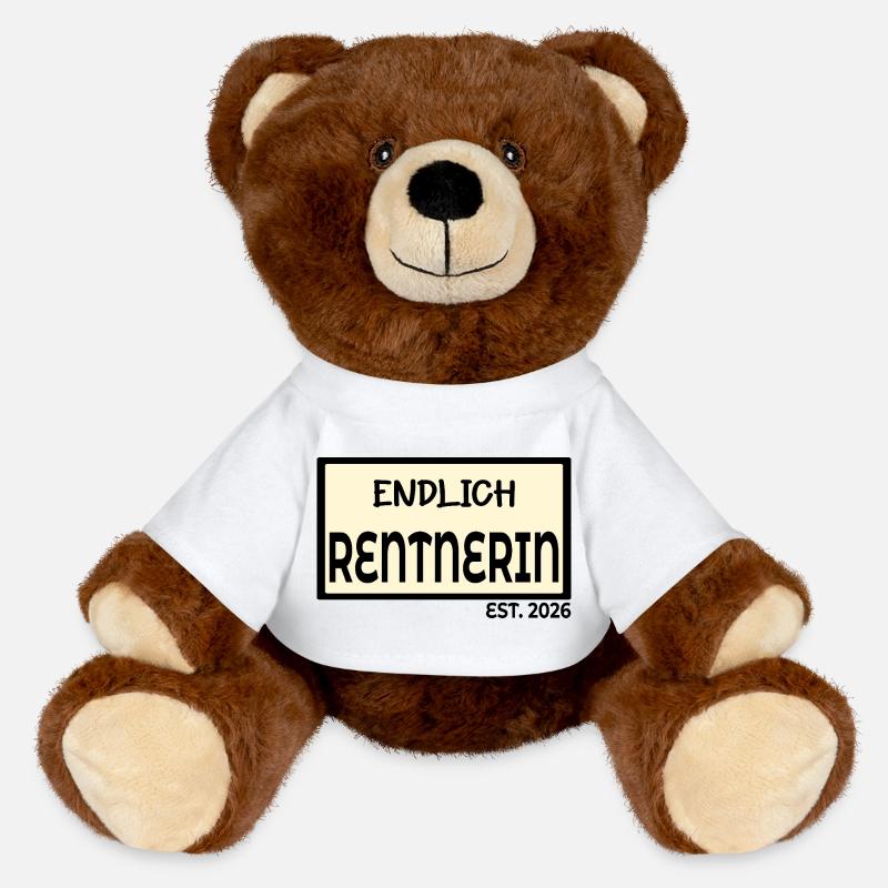 Grand-mère retraitée - Pension 2026 - Nounours RecycelBär® marron - blanc