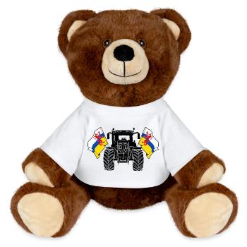 Limburg_Tractor_Pride - MiniFeet® RecycelBär® Braun - Weiß - Vorne