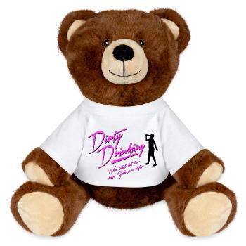 Dirty Drinking - MiniFeet® RecycelBär® Braun - Weiß - Vorne