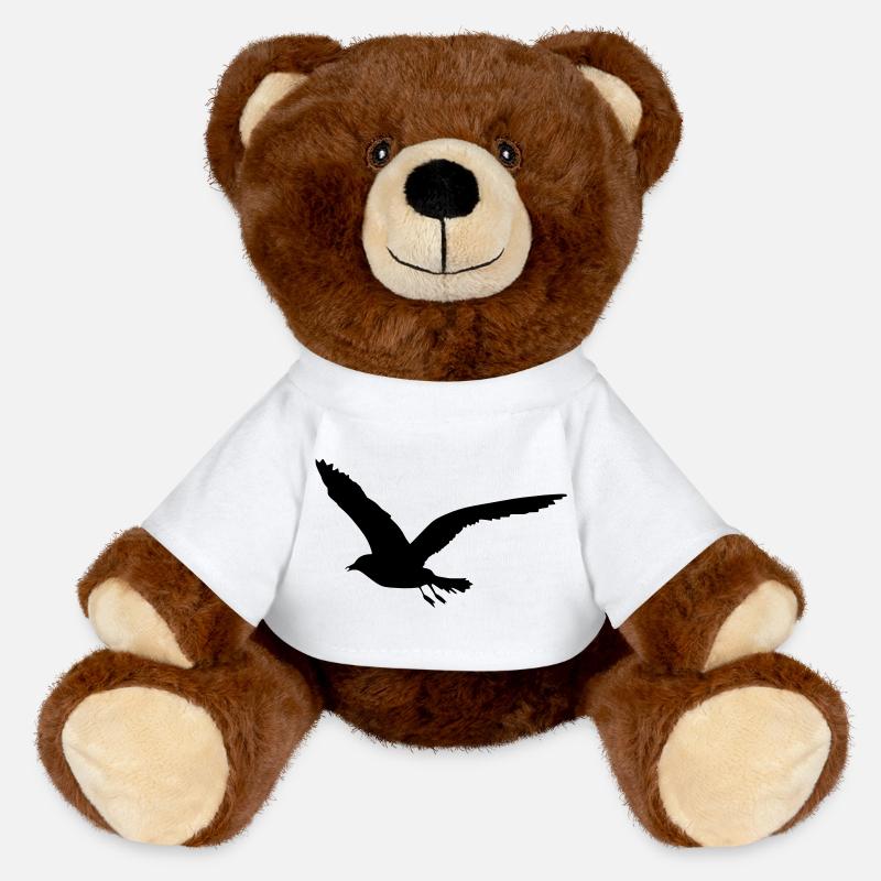 seagull - MiniFeet® RecycelBär® Teddy Bear Brown - white