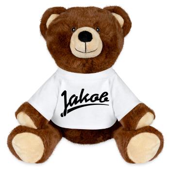 jakob | Jakob - MiniFeet® RecycelBär® Teddy Bear Brown - white - Front