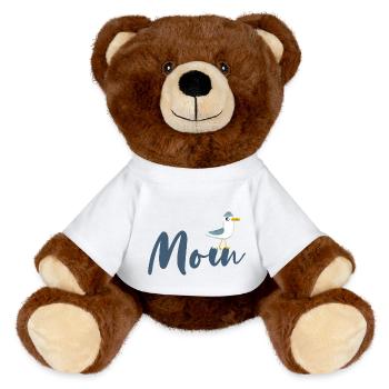 Hello - MiniFeet® RecycelBär® Teddy Bear Brown - white - Front