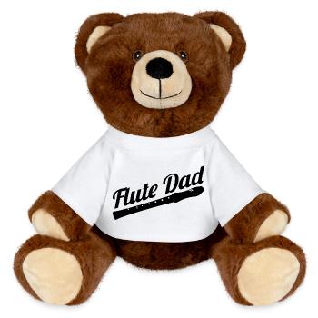 Père joueur de flûte - Nounours RecycelBär® marron - blanc - Devant
