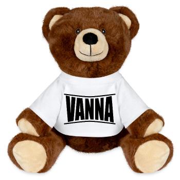 Vanna T-Shirt T-Shirt Geschenkidee - MiniFeet® RecycelBär® Braun - Weiß - Vorne