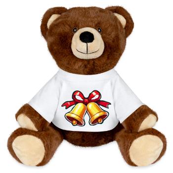 Bells - MiniFeet® RecycelBär® Teddy Bear Brown - white - Front