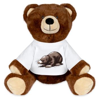 Maulwurf - MiniFeet® RecycelBär® Braun - Weiß - Vorne