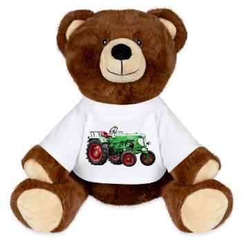 Tractor ADN - MiniFeet® RecycelBär® Teddy Bear Brown - white - Front