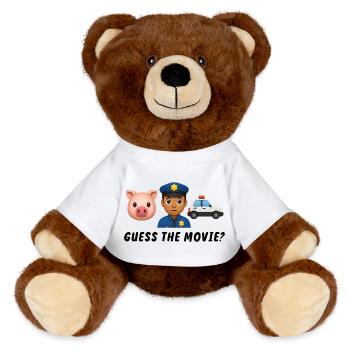 Icônes de la police et des animaux pour adultes - Nounours RecycelBär® marron - blanc - Devant