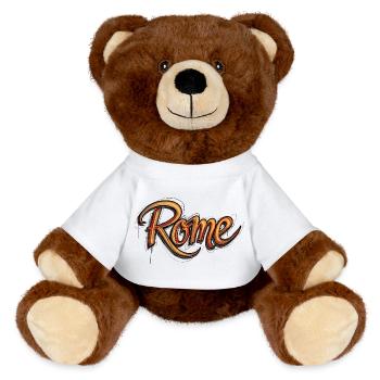 Rome - MiniFeet® RecycelBär® Teddy Bear Brown - white - Front