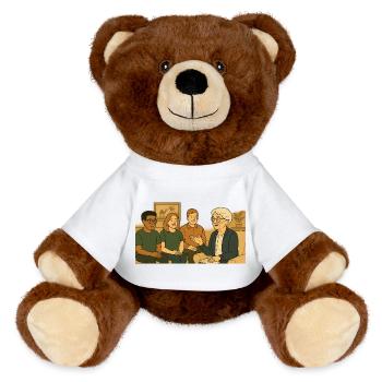 Grandma Karin - MiniFeet® RecycelBär® Teddy Bear Brown - white - Front