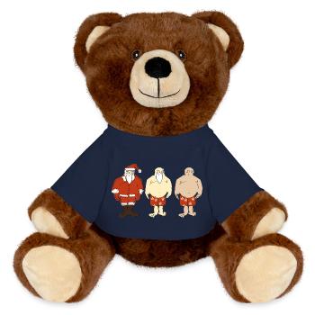 Trois Look Santa Hawaii - Nounours RecycelBär® marron - bleu marine - Devant