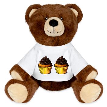 Délice du cupcake - Nounours RecycelBär® marron - blanc - Devant