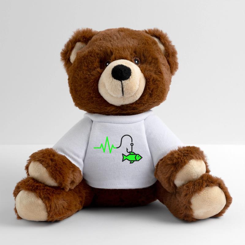 Heartbeat Fish Hook MiniFeet® RecycelBär® Teddy Bear Brown