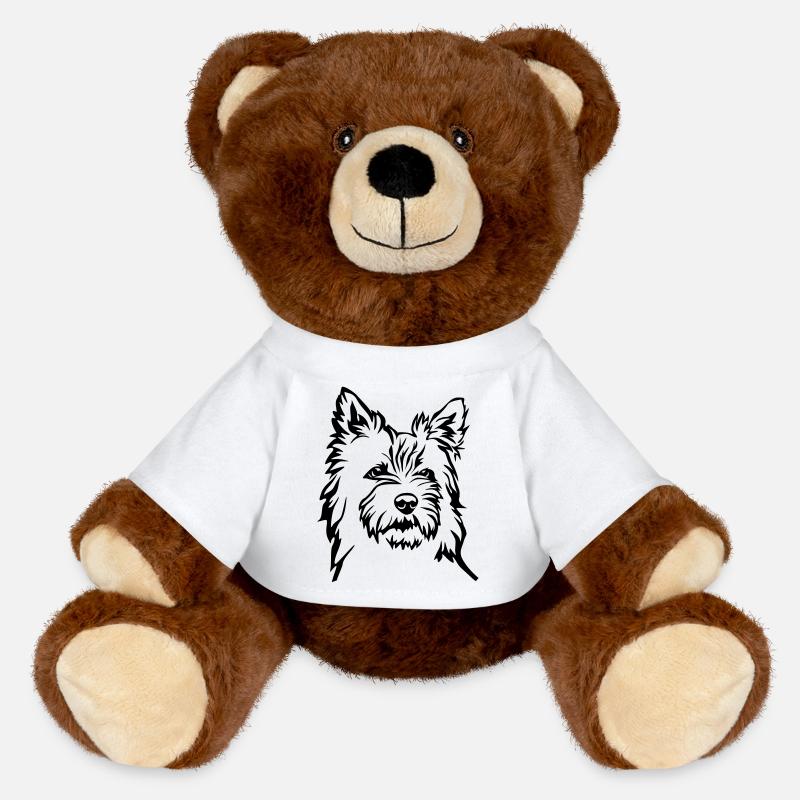 Cairn Terrier - MiniFeet® RecycelBär® Teddy Bear Brown - white