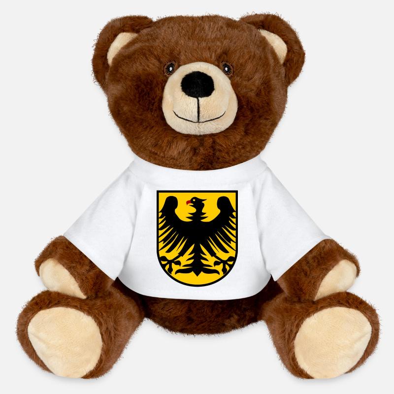 The German Eagle - MiniFeet® RecycelBär® Teddy Bear Brown - white