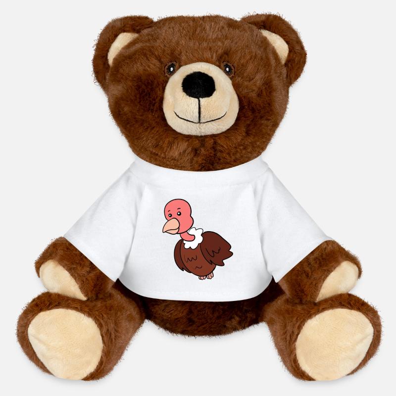 Vulture - MiniFeet® RecycelBär® Teddy Bear Brown - white