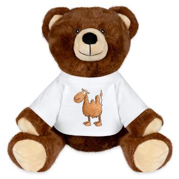 Drolliges Kamel I Tiere - MiniFeet® RecycelBär® Teddy Bear Brown - white - Front