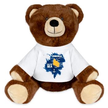 Bornholm Mer Baltique - Nounours RecycelBär® marron - blanc - Devant