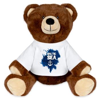 Mer Baltique - Nounours RecycelBär® marron - blanc - Devant