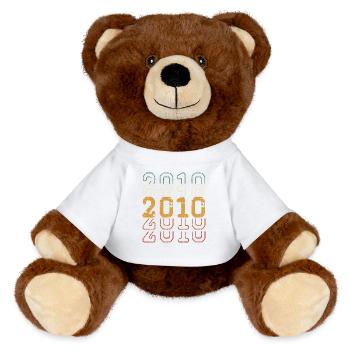 2010 - MiniFeet® RecycelBär® Teddy Bear Brown - white - Front