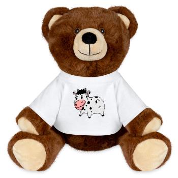 Kuh Arsch - Kuh Hintern - MiniFeet® RecycelBär® Braun - Weiß - Vorne