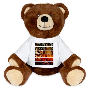 Tiger - MiniFeet® RecycelBär® Braun - Weiß - Vorne
