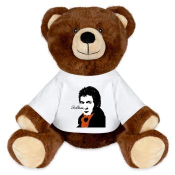 Beethoven - Nounours RecycelBär® marron - blanc - Devant