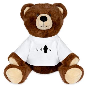 Fréquence d’impulsion de la bouche d’incendie - Nounours RecycelBär® marron - blanc - Devant