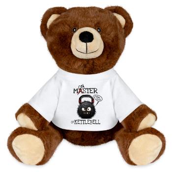 Maître du kettlebell ou monstre du kettlebell ? - Nounours RecycelBär® marron - blanc - Devant
