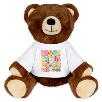 Focus On The Good - MiniFeet® RecycelBär® Teddy Bear Brown - white - Front