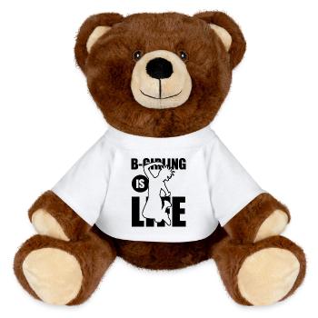 B-Girling is Life - MiniFeet® RecycelBär® Teddy Bear Brown - white - Front