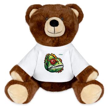 Lézard caméléon - Nounours RecycelBär® marron - blanc - Devant
