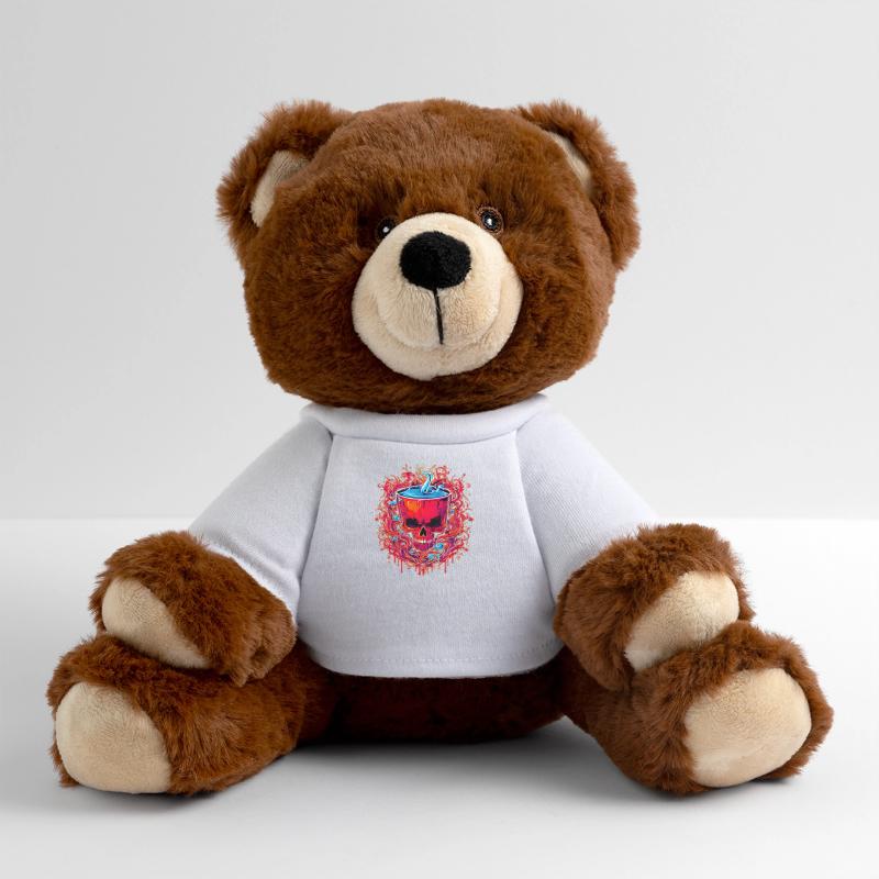 A devilish drink in a skull cup MiniFeet® RecycelBär® Teddy Bear Brown