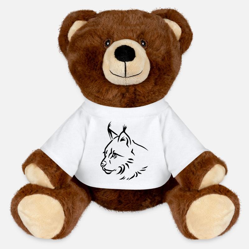 Lynx - MiniFeet® RecycelBär® Teddy Bear Brown - white