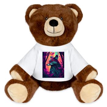 Funky Forest Fox - MiniFeet® RecycelBär® Teddy Bear Brown - white - Front
