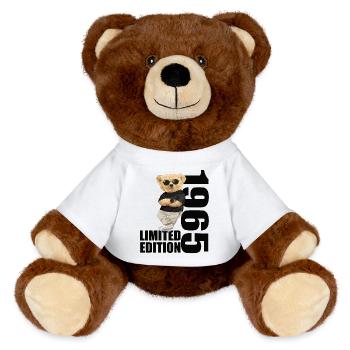 Édition limitée 1965 ours ours anniversaire 1965 - Nounours RecycelBär® marron - blanc - Devant