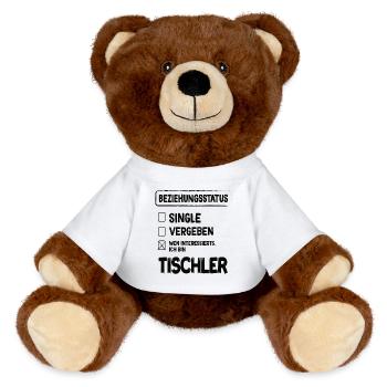 Carpenter Relationship Status - MiniFeet® RecycelBär® Teddy Bear Brown - white - Front