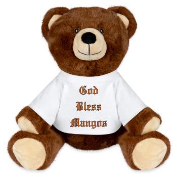 Que Dieu bénisse les mangues - Nounours RecycelBär® marron - blanc - Devant