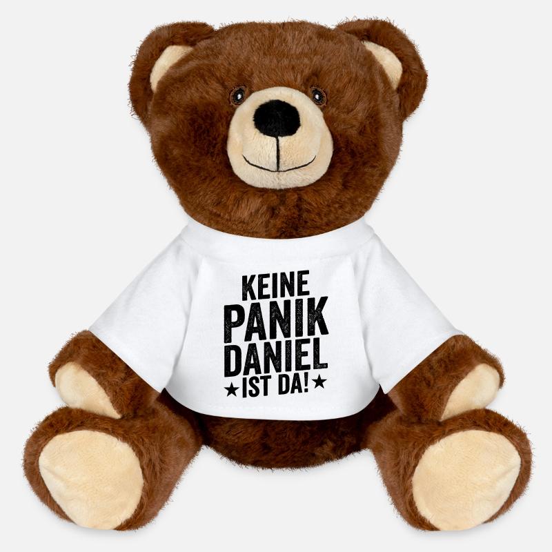 First name Daniel - MiniFeet® RecycelBär® Teddy Bear Brown - white