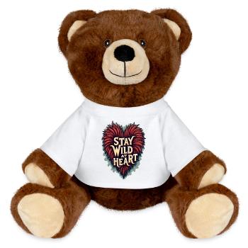 CITATIONS TENDANCE CŒUR - Nounours RecycelBär® marron - blanc - Devant