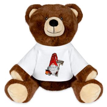 Industry Gnomes - MiniFeet® RecycelBär® Teddy Bear Brown - white - Front
