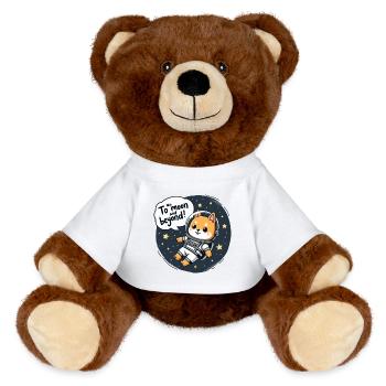 LUNE ET AU-DELÀ - Nounours RecycelBär® marron - blanc - Devant