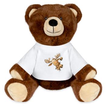 Droll Orignal Motif Animal Scandinavie Orignal - Nounours RecycelBär® marron - blanc - Devant