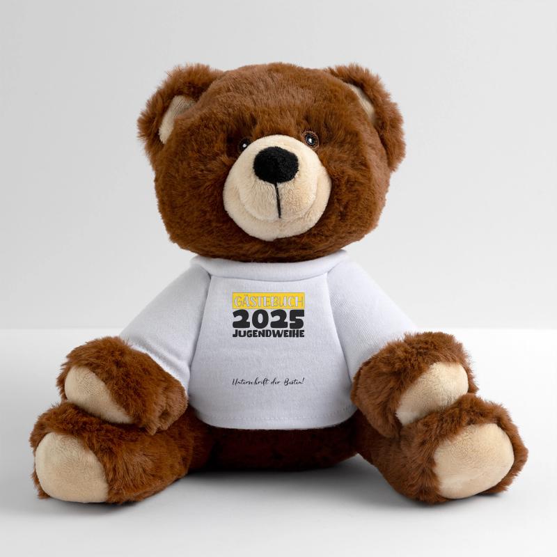 Jugendweihe 2025 Gästebuch Geschenk Mädchen Jungen MiniFeet® RecycelBär® Braun
